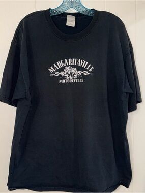 Vintage Margaritaville Motorcycles Black Tee Shirt XL
